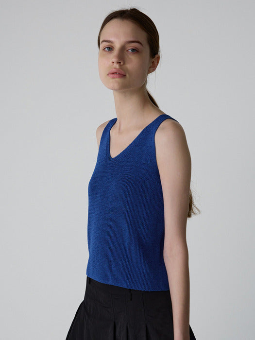 [facade pattern] Cobalt Paper Knit Top