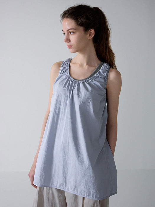 [facade pattern] Summer Sleeveless Top - Powder Blue