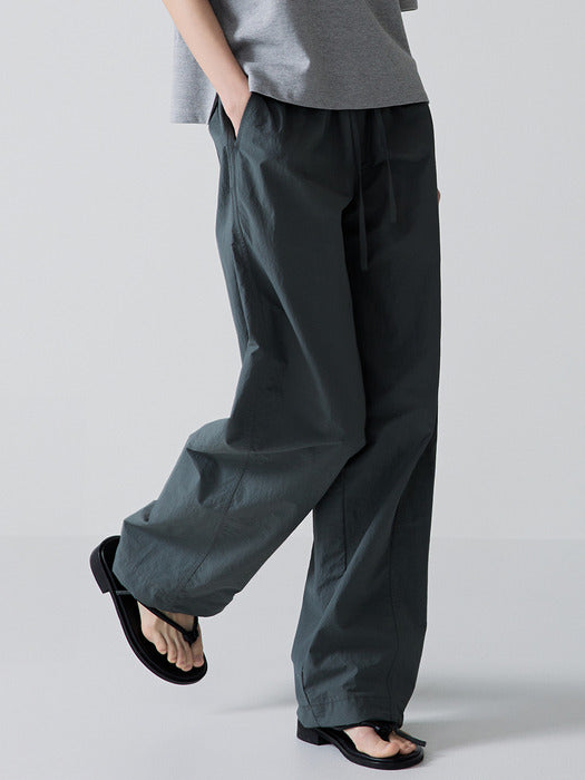 Facade Pattern Tapered Banding Pants forest