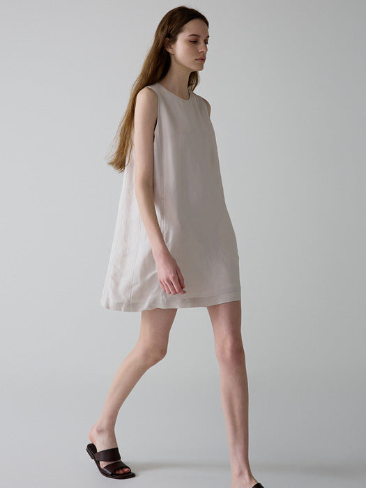 Facade Pattern Classic Mini Dress ivory