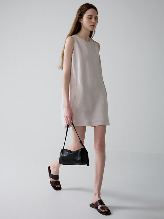 Facade Pattern Classic Mini Dress ivory