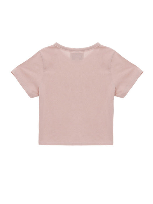 LOGO CROP TOP IN PINK