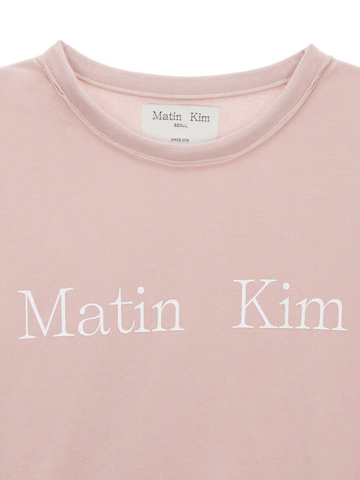 LOGO CROP TOP IN PINK