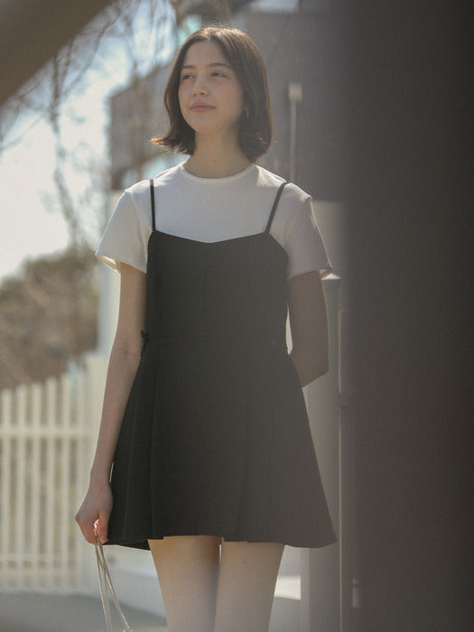 Tillidie Bustier tweed mini dress Black