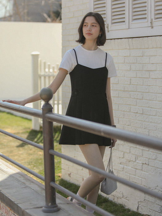 Tillidie Bustier tweed mini dress Black