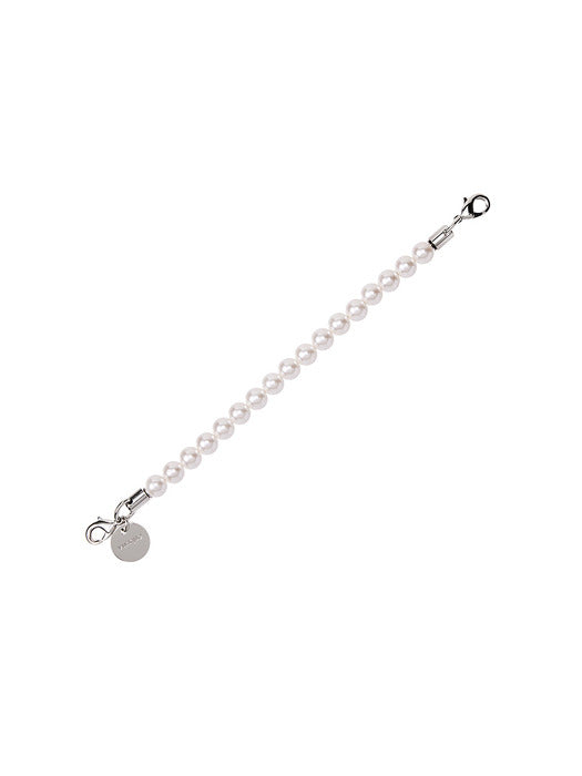 [vunque] Mini Pearl Handle Strap (미니 펄 핸들 스트랩) White