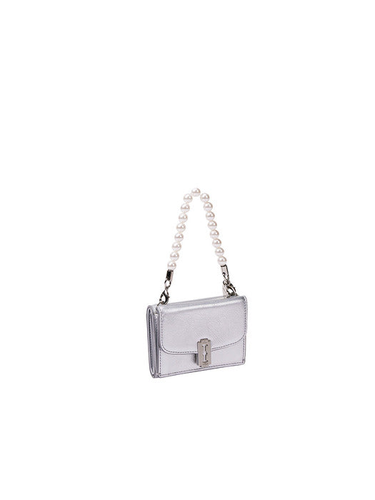 [vunque] Mini Pearl Handle Strap (미니 펄 핸들 스트랩) White