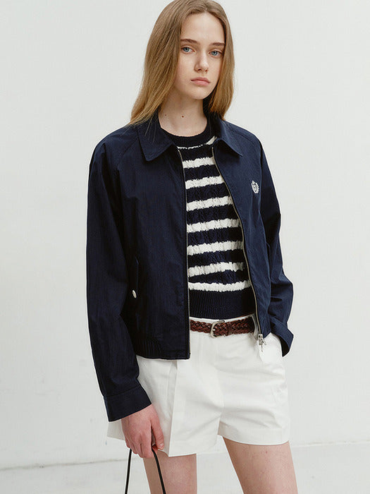 Dunst Unisex Summer Harrington Jacket Dark Navy