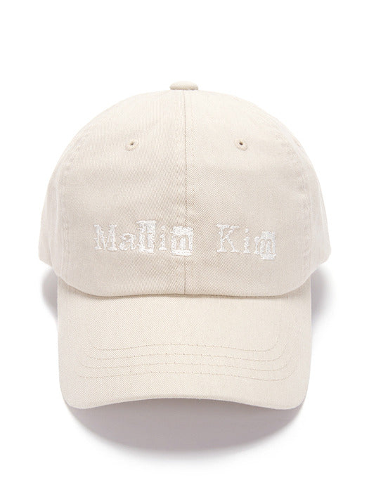 LOGO SCRAP BALL CAP IN LIGHT BEIGE