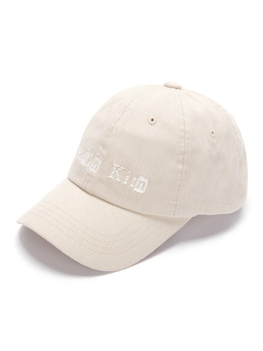 LOGO SCRAP BALL CAP IN LIGHT BEIGE