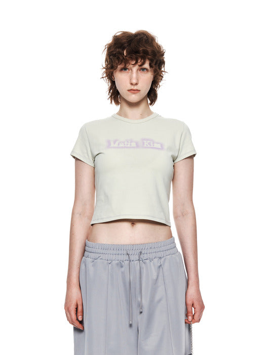 MATIN SHADE LOGO CROP TOP IN LIGHT GREEN
