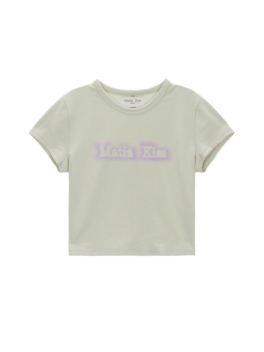 MATIN SHADE LOGO CROP TOP IN LIGHT GREEN