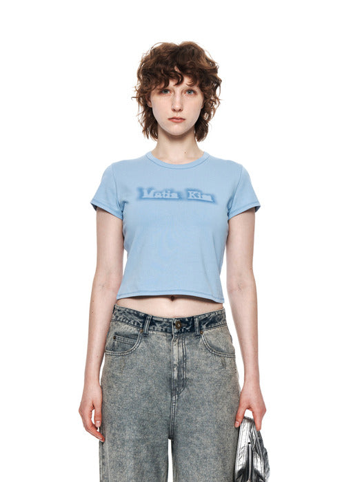 MATIN SHADE LOGO CROP TOP IN SKY