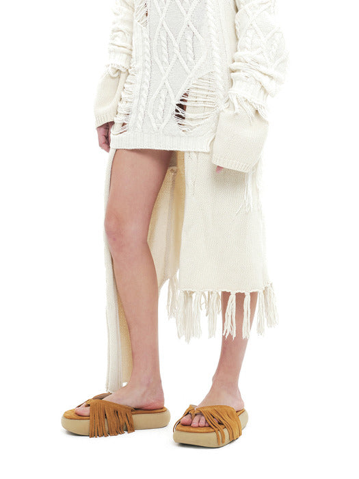 [osoi] BOAT FRINGE [SUEDE CAMEL]