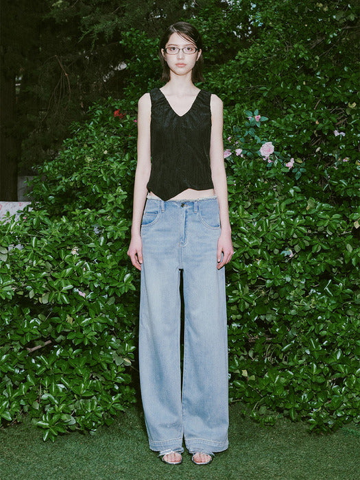 [raive] Wide Denim Pants in L/Blue VJ4ML188-AM