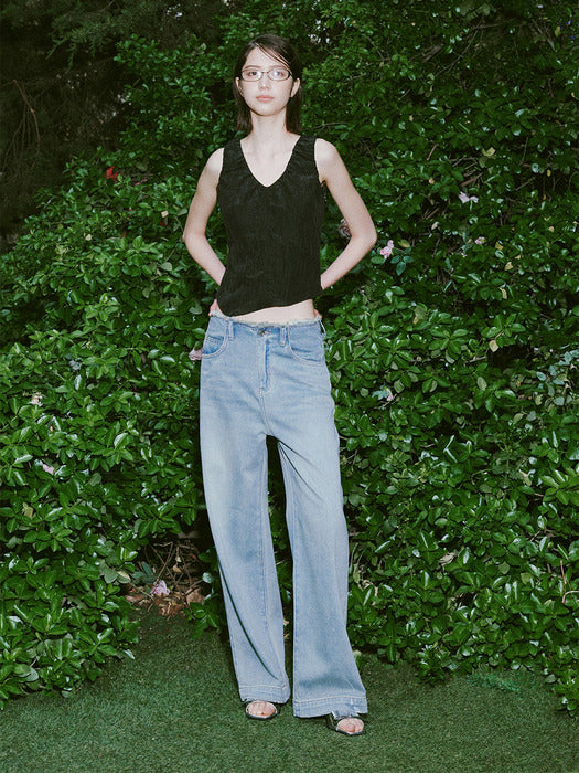 [raive] Wide Denim Pants in L/Blue VJ4ML188-AM