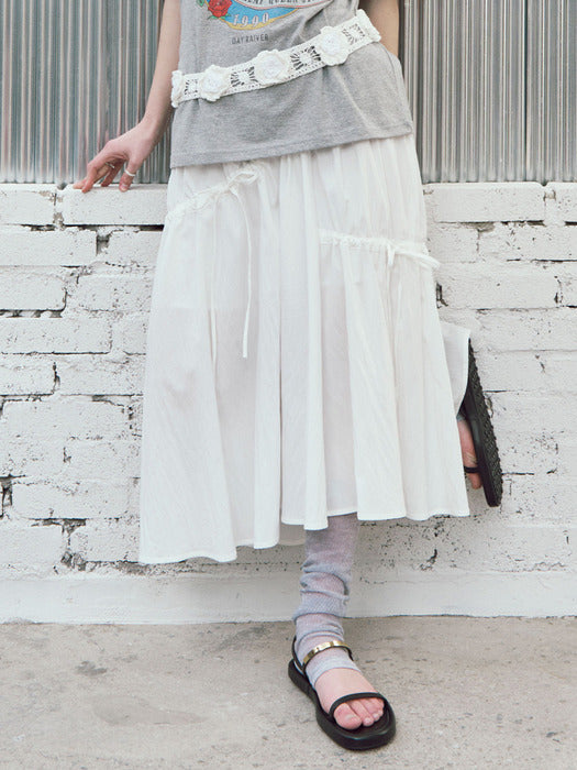 Raive String Skirt in White