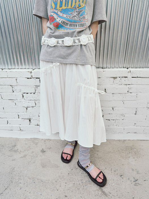 [raive] String Skirt in White Vw4Ms231-01