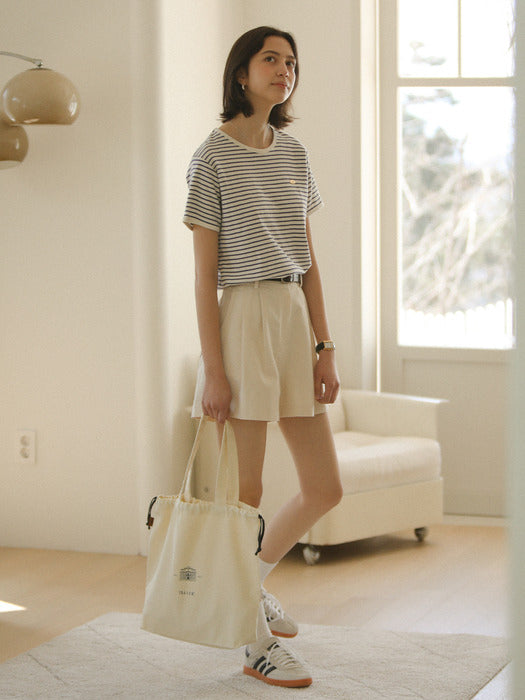 [TILLIDIE] Till logo string eco bag_Ecru