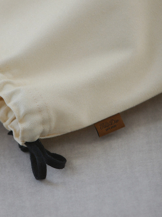 [TILLIDIE] Till logo string eco bag_Ecru