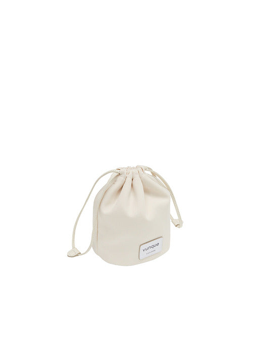 [vunque] Perfect Drawstring Pouch Small - Ivory
