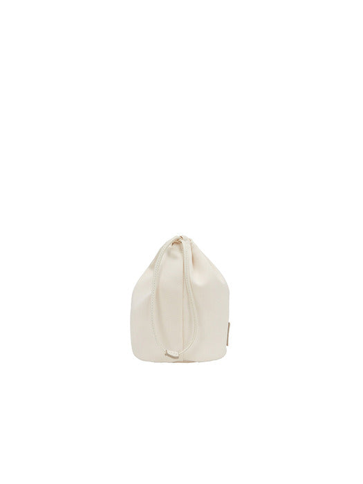 [vunque] Perfect Drawstring Pouch Small - Ivory