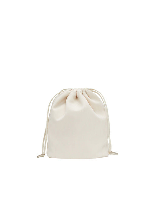[vunque] Perfect Drawstring Pouch Medium (Ivory)