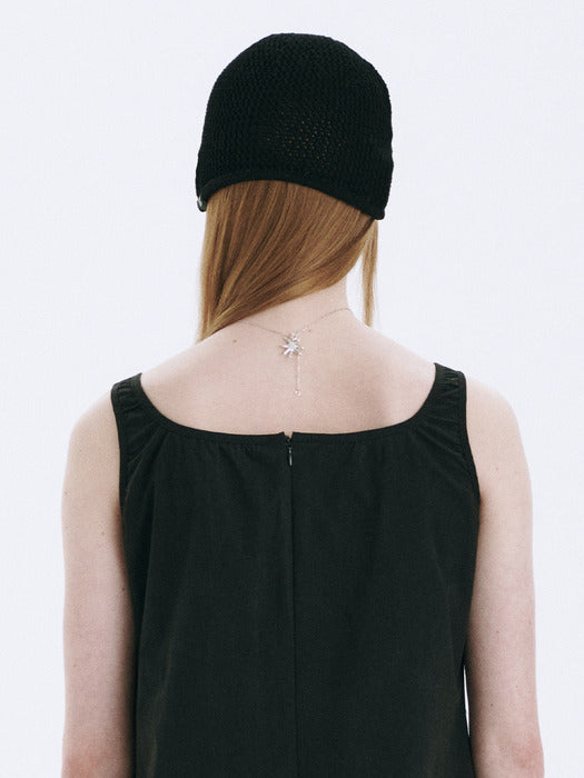 CROCHET ROUND BEANIE_black