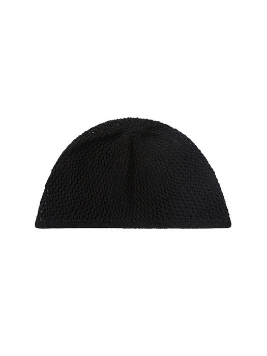 Margesherwood Crochet Round Beanie black