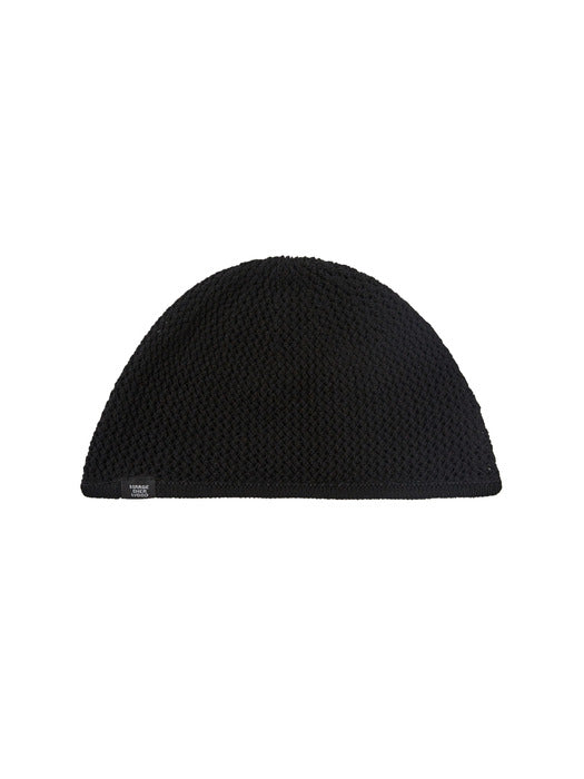 CROCHET ROUND BEANIE_black