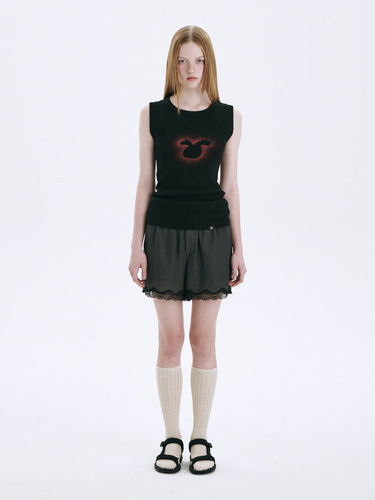 LACE BOXER PANTS_charcoal