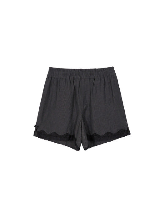 LACE BOXER PANTS_charcoal
