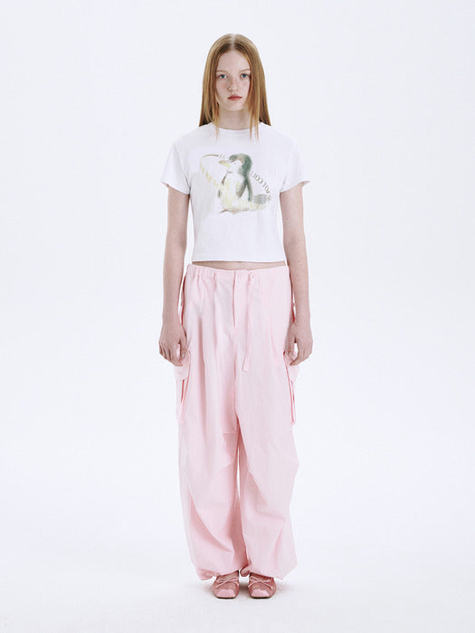 COTTON OUTPOCKET STRING PANTS_pink