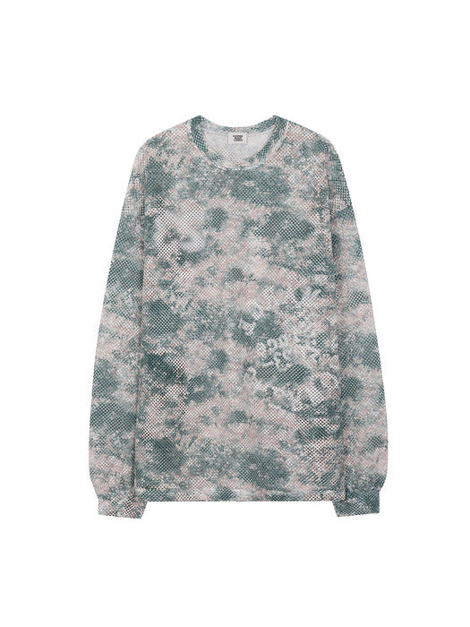 TIE-DYE MESH LONG SLEEVE_green