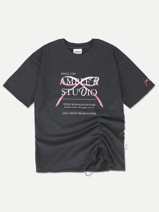 [ambler] bear lovers Over fit T-Shirts AS1119 (Dark-Gray)