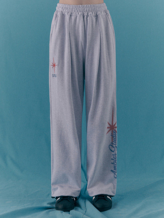 [ambler] Twinkle Straight 2-Way pants AP802 (White-Melange)
