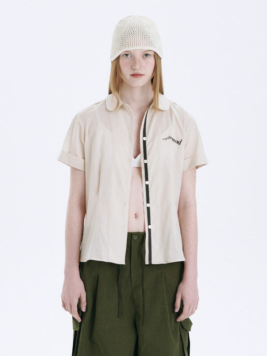 VINTAGE ROLL-UP SHIRT_beige