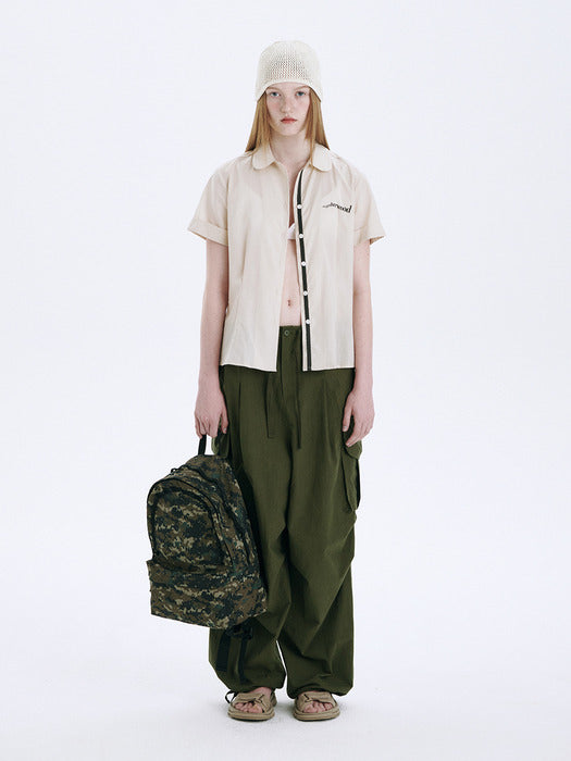 VINTAGE ROLL-UP SHIRT_beige