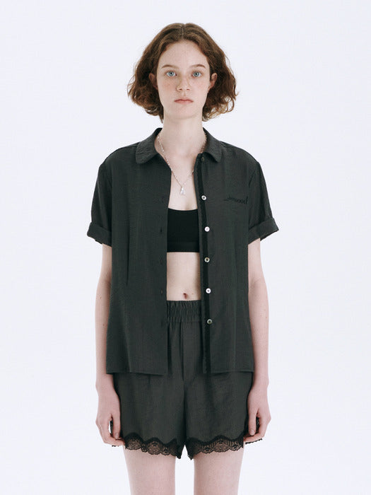 VINTAGE ROLL-UP SHIRT_charcoal