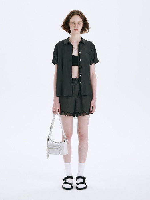 VINTAGE ROLL-UP SHIRT_charcoal