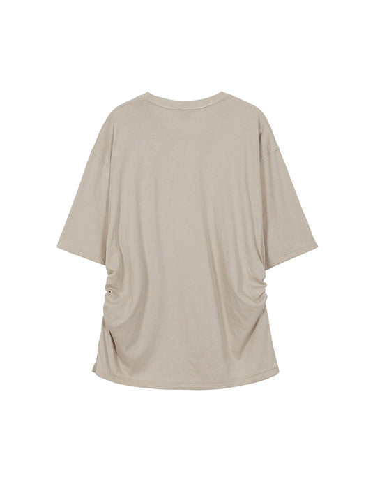 LACE-UP BUSTIER T-SHIRT_beige