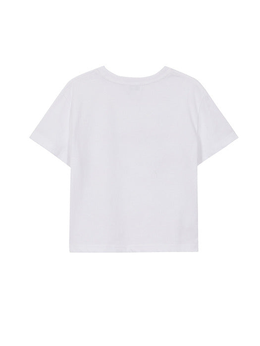 [SUSTAINABLE] DOODLE SLIM CROP T-SHIRT_white