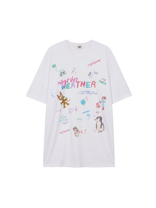 [SUSTAINABLE] DOODLE LOOSE-FIT T-SHIRT_white