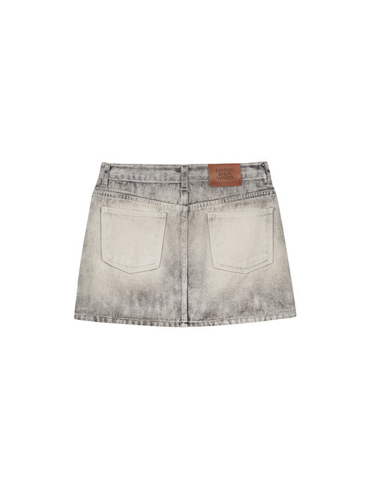 Margesherwood Color Spray Denim Skirt grey