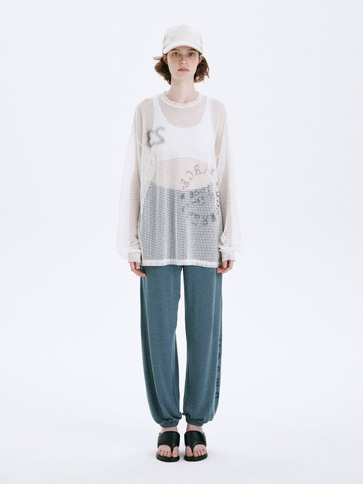 Margesherwood Jersey Banding Jogger Pants blue