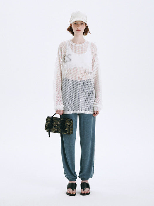 Margesherwood Jersey Banding Jogger Pants blue