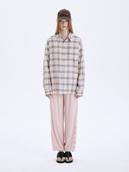 JERSEY BANDING JOGGER PANTS_pink