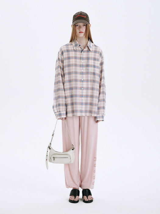 JERSEY BANDING JOGGER PANTS_pink