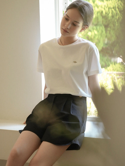 [TILLIDIE] Silket cotton half sleeve t-shirt[2color]