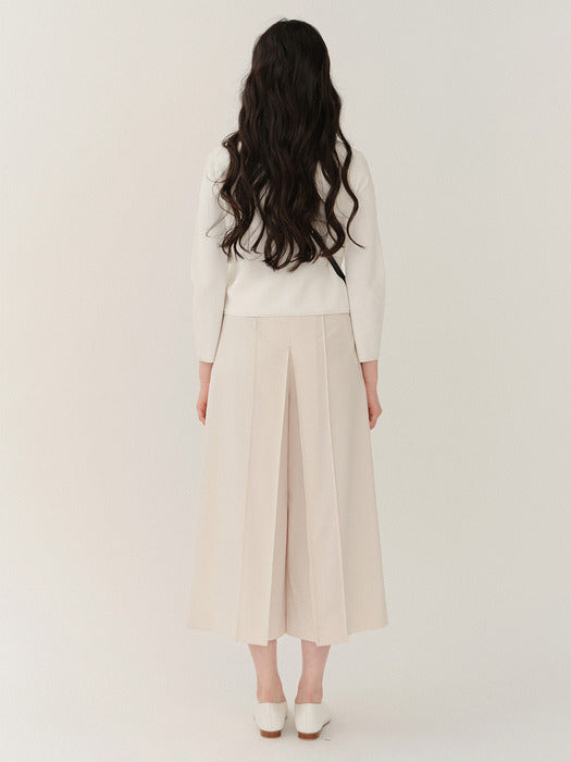 Kindersalmon Passe Pleats Trouser Ivory